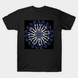 Blue abstract design T-Shirt